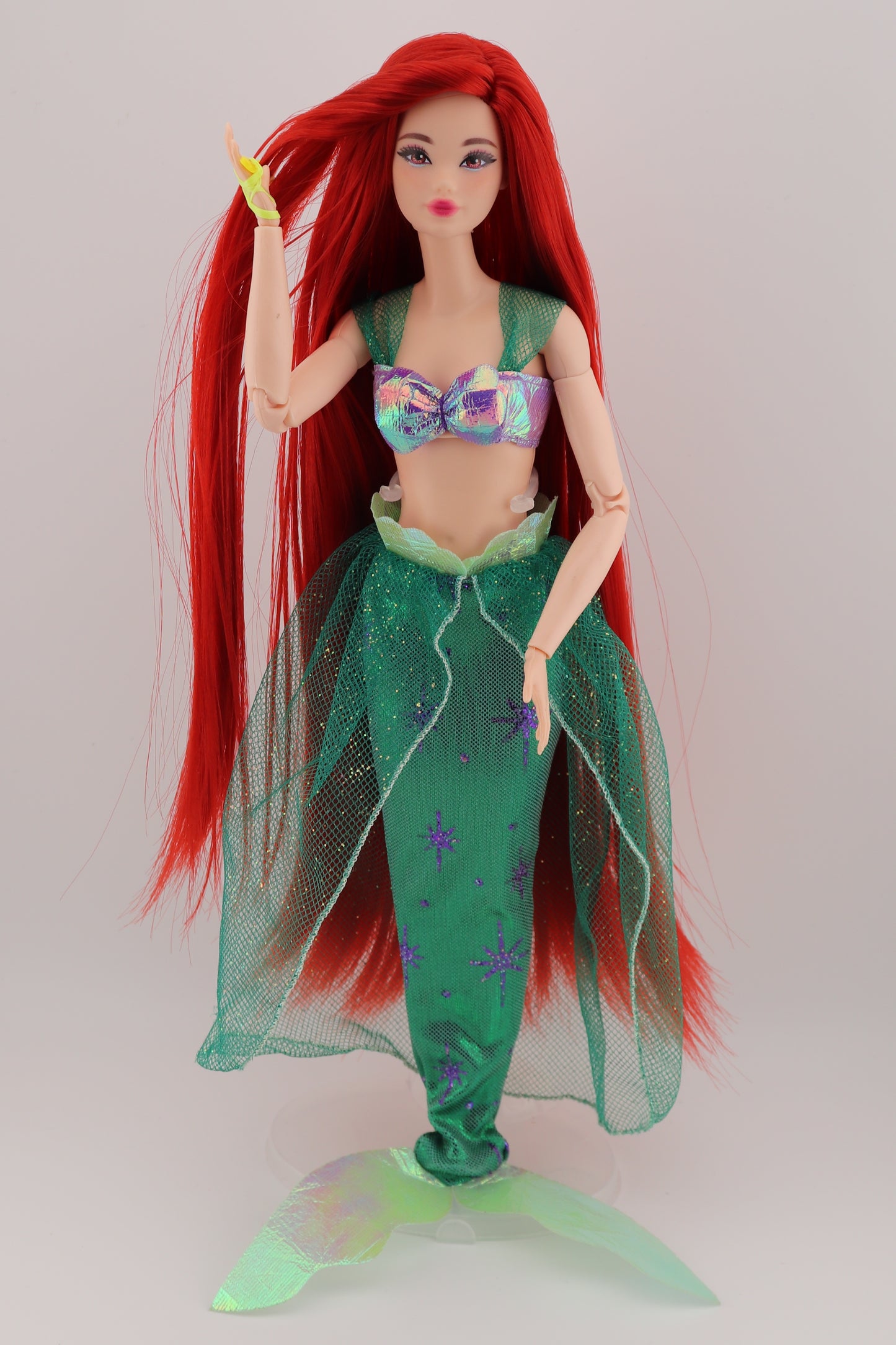 Barbie as Ariel The Little Mermaid Custom Rerooted Red Hair Odile