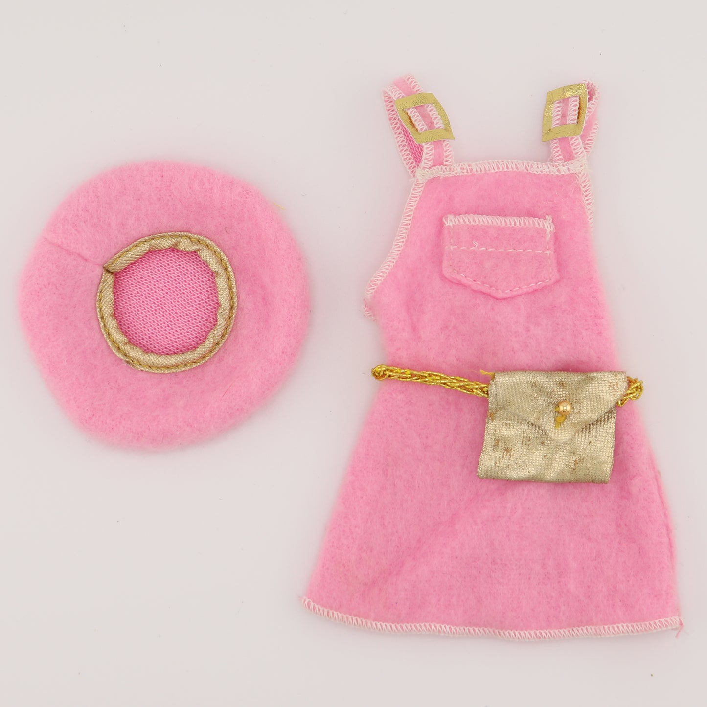 Baby Pink Fashion Avenue Dress with Gold Details and Hat (1997)