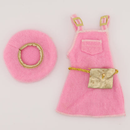 Baby Pink Fashion Avenue Dress with Gold Details and Hat (1997)