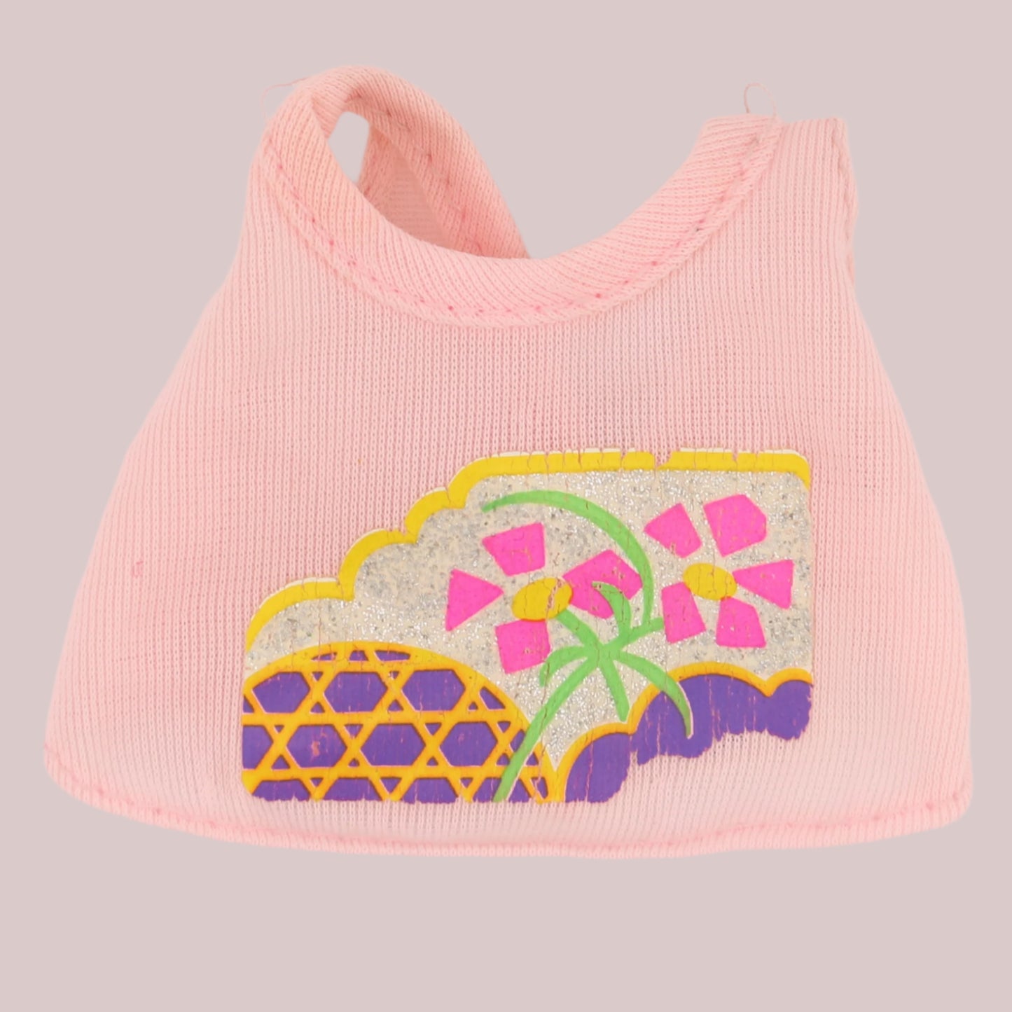 Pink Crop Top with Flowers