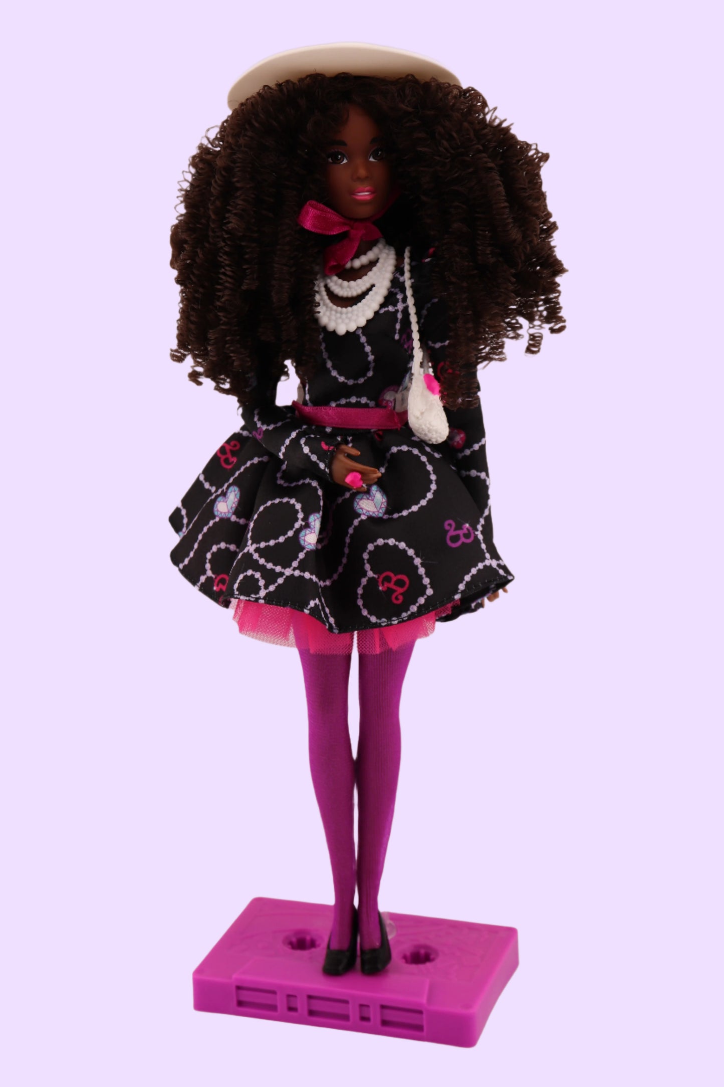 Barbie Rewind 80s Edition Rerooted with Curly Coiled Brown Hair