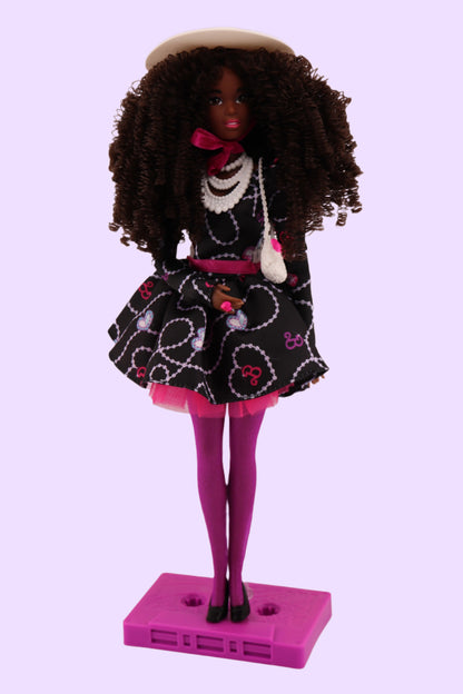 Barbie Rewind 80s Edition Rerooted with Curly Coiled Brown Hair