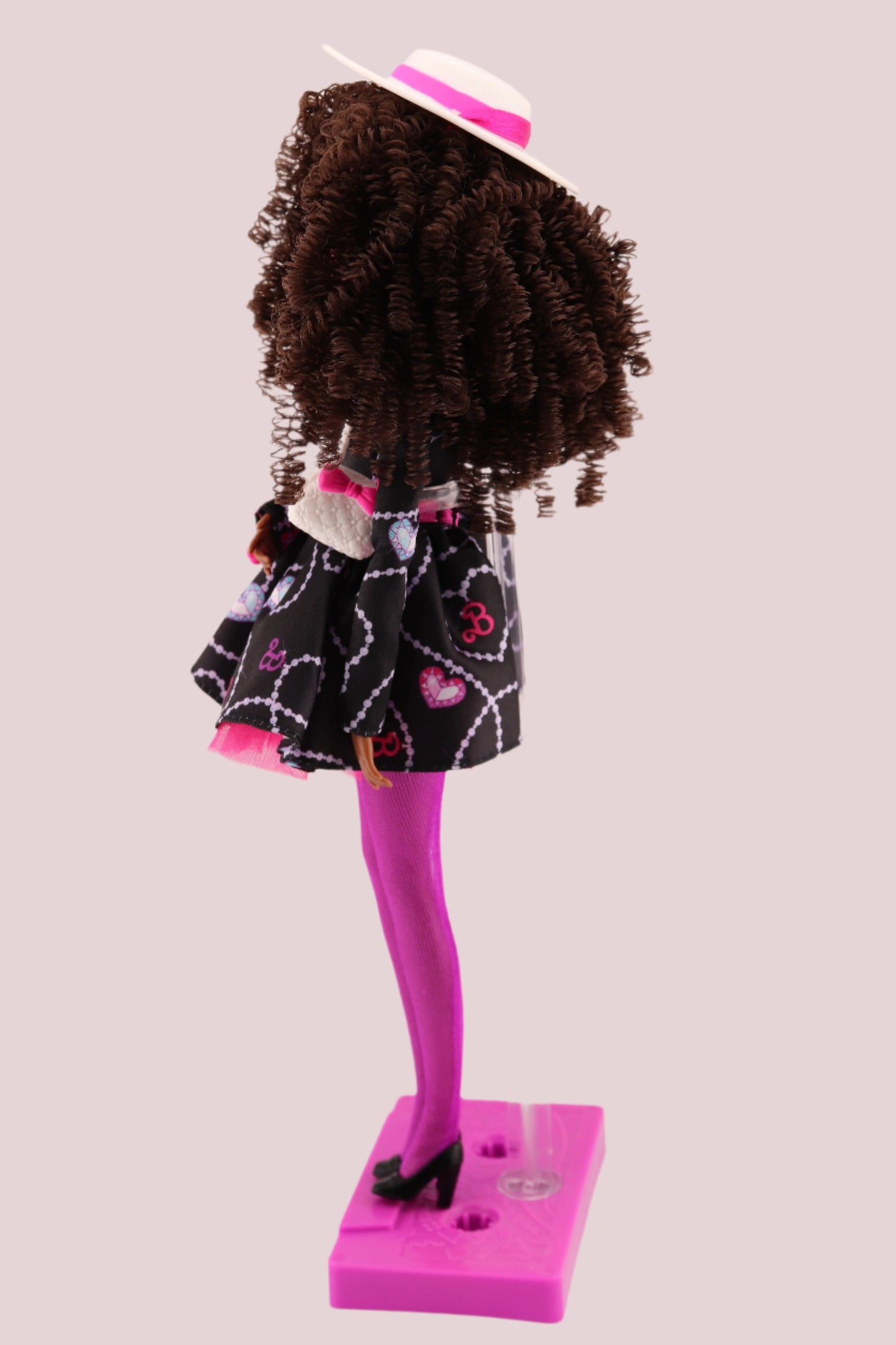 Barbie Rewind 80s Edition Rerooted with Curly Coiled Brown Hair