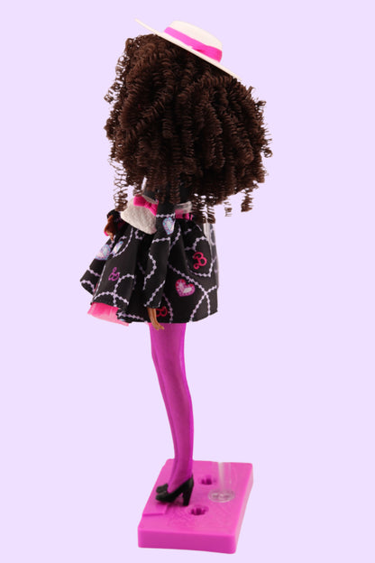 Barbie Rewind 80s Edition Rerooted with Curly Coiled Brown Hair