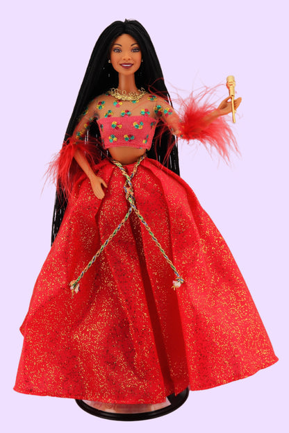 Rerooted Brandy Singing Holiday Christmas Barbie (2000)