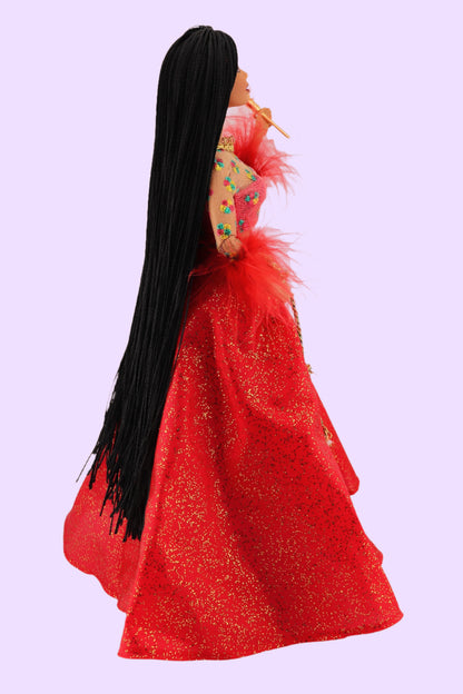 Rerooted Brandy Singing Holiday Christmas Barbie (2000)