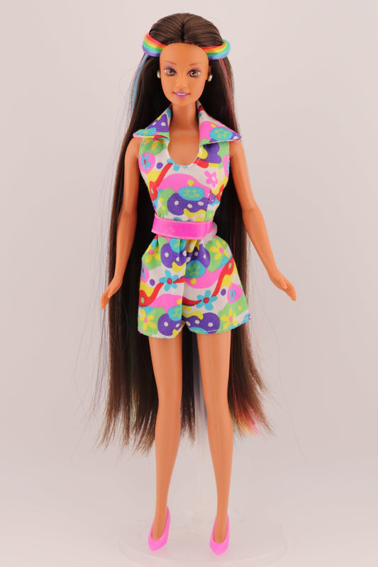 Rainbow Hair Teresa Face OOAK Barbie Doll