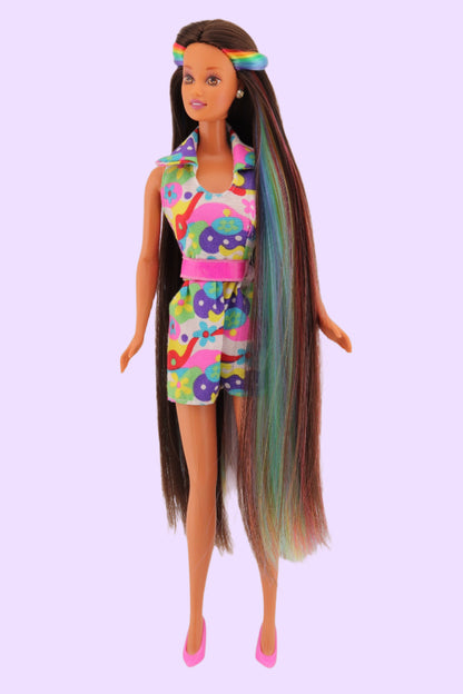 Rainbow Hair Teresa Face OOAK Barbie Doll
