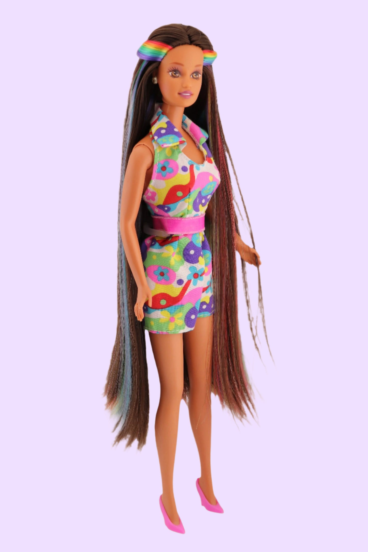 Rainbow Hair Teresa Face OOAK Barbie Doll