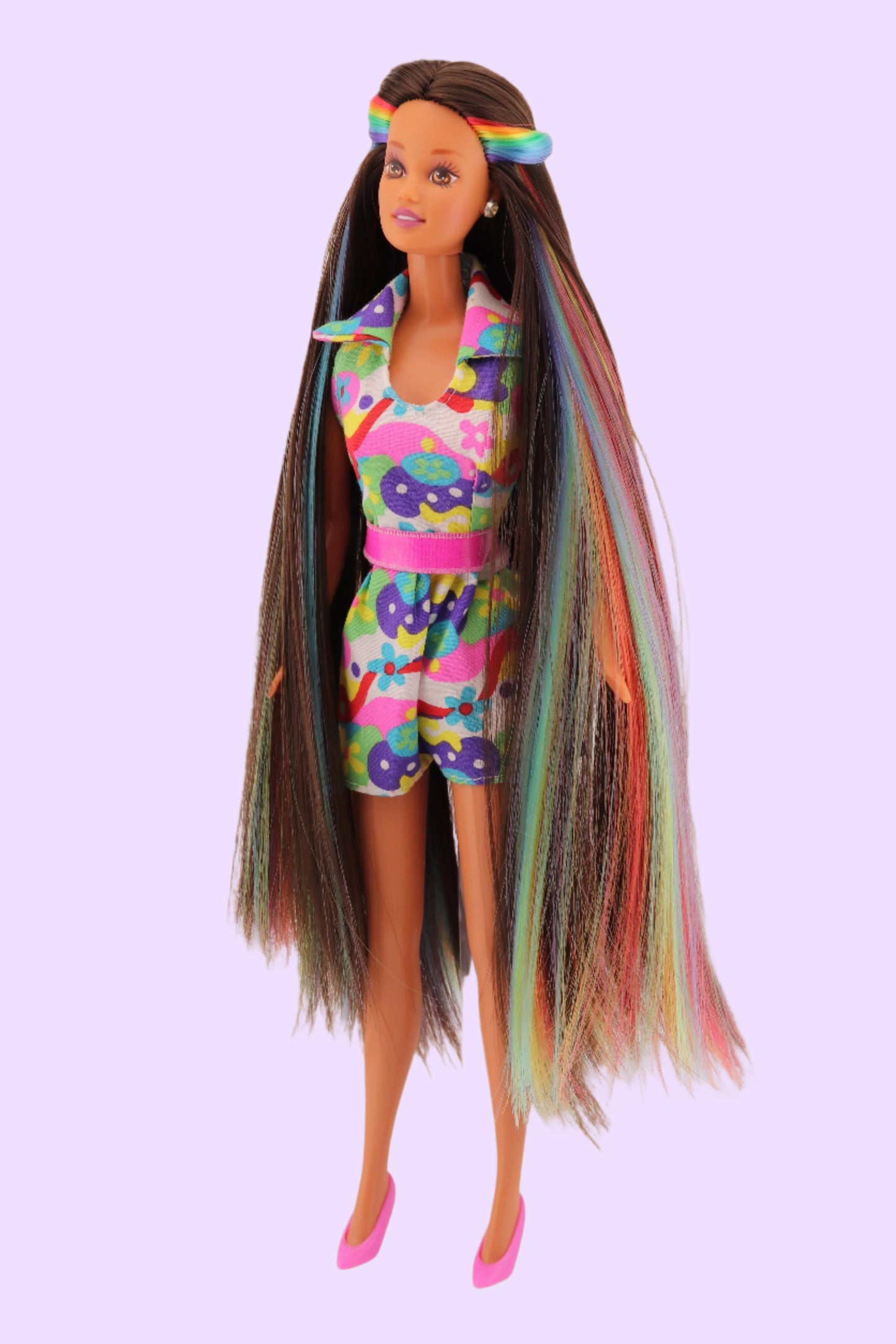 Rainbow Hair Teresa Face OOAK Barbie Doll