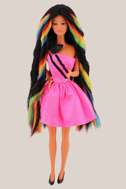 Custom Kira Barbie with Rainbow Hair