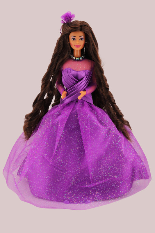 Purple Passion Barbie with a Chocolate Hair Reroot