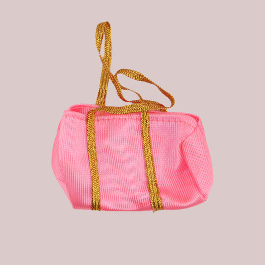 Pink Bag with Gold Straps