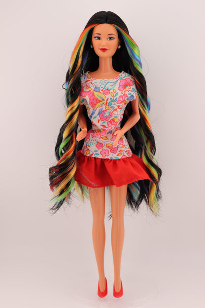 Asian Barbie with Rainbow Peek-A-Boo