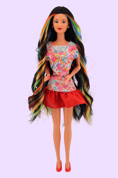 Asian Barbie with Rainbow Peek-A-Boo