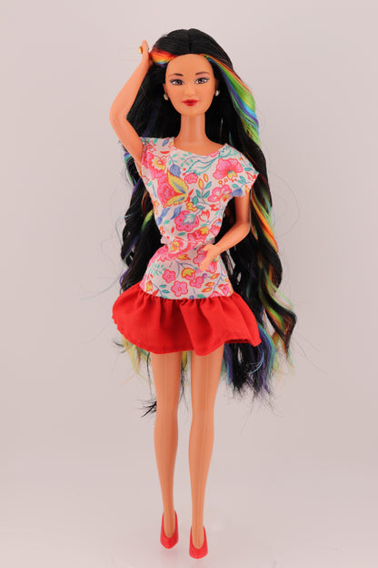 Asian Barbie with Rainbow Peek-A-Boo