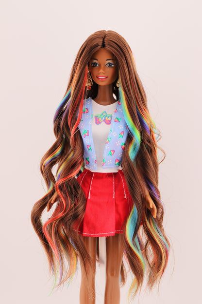 Holiday Barbie with Christie Face and Rainbow Peek-A-Boo