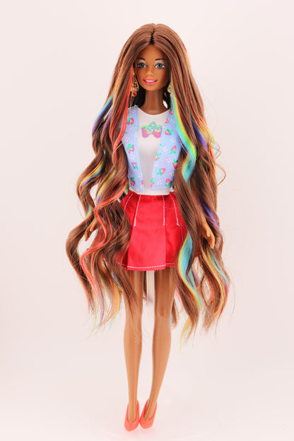 Holiday Barbie with Christie Face and Rainbow Peek-A-Boo