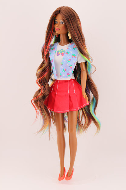 Holiday Barbie with Christie Face and Rainbow Peek-A-Boo