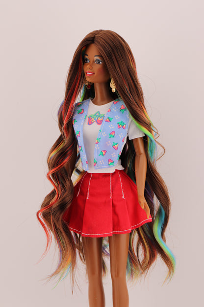 Holiday Barbie with Christie Face and Rainbow Peek-A-Boo