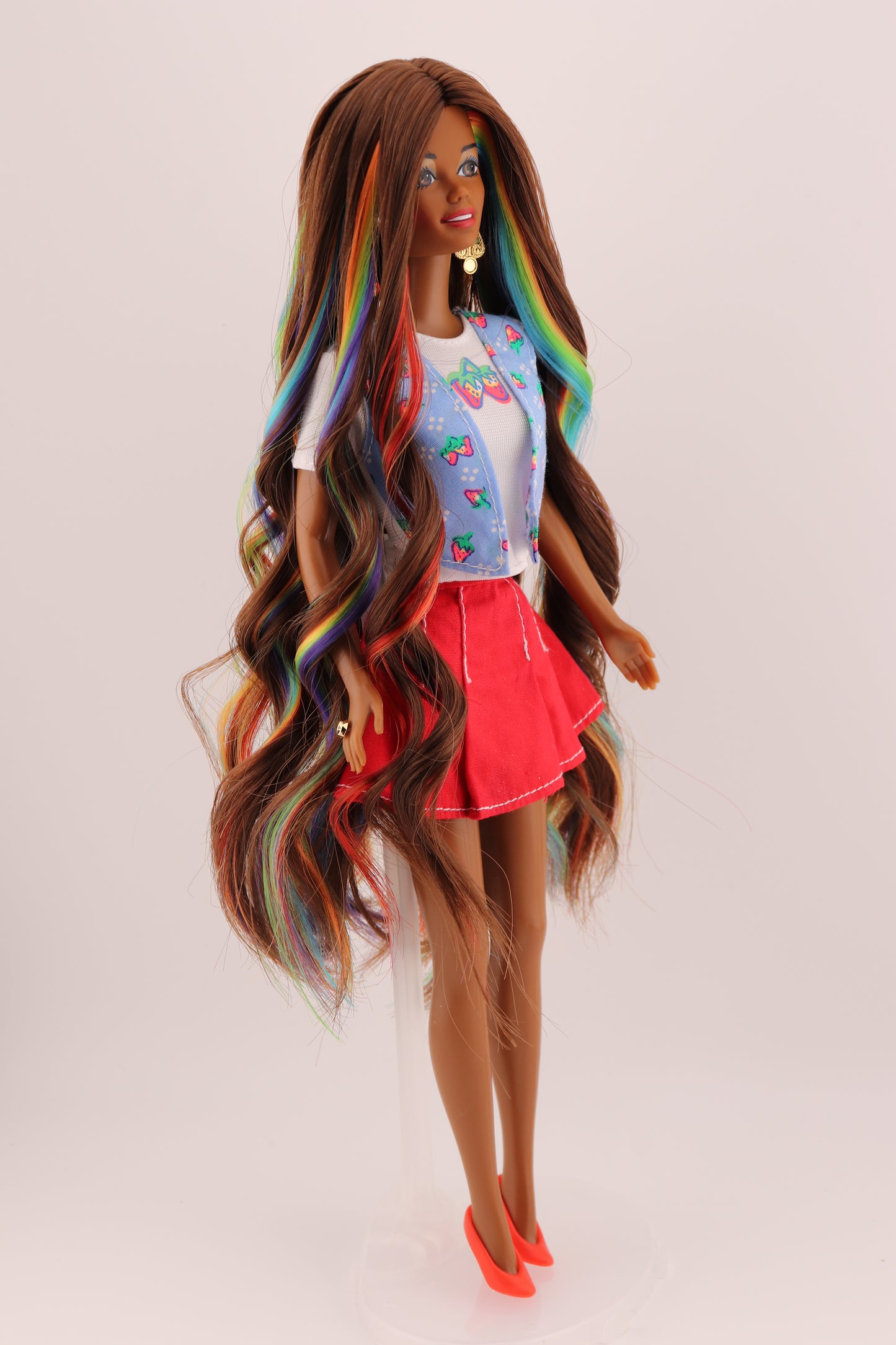 Holiday Barbie with Christie Face and Rainbow Peek-A-Boo