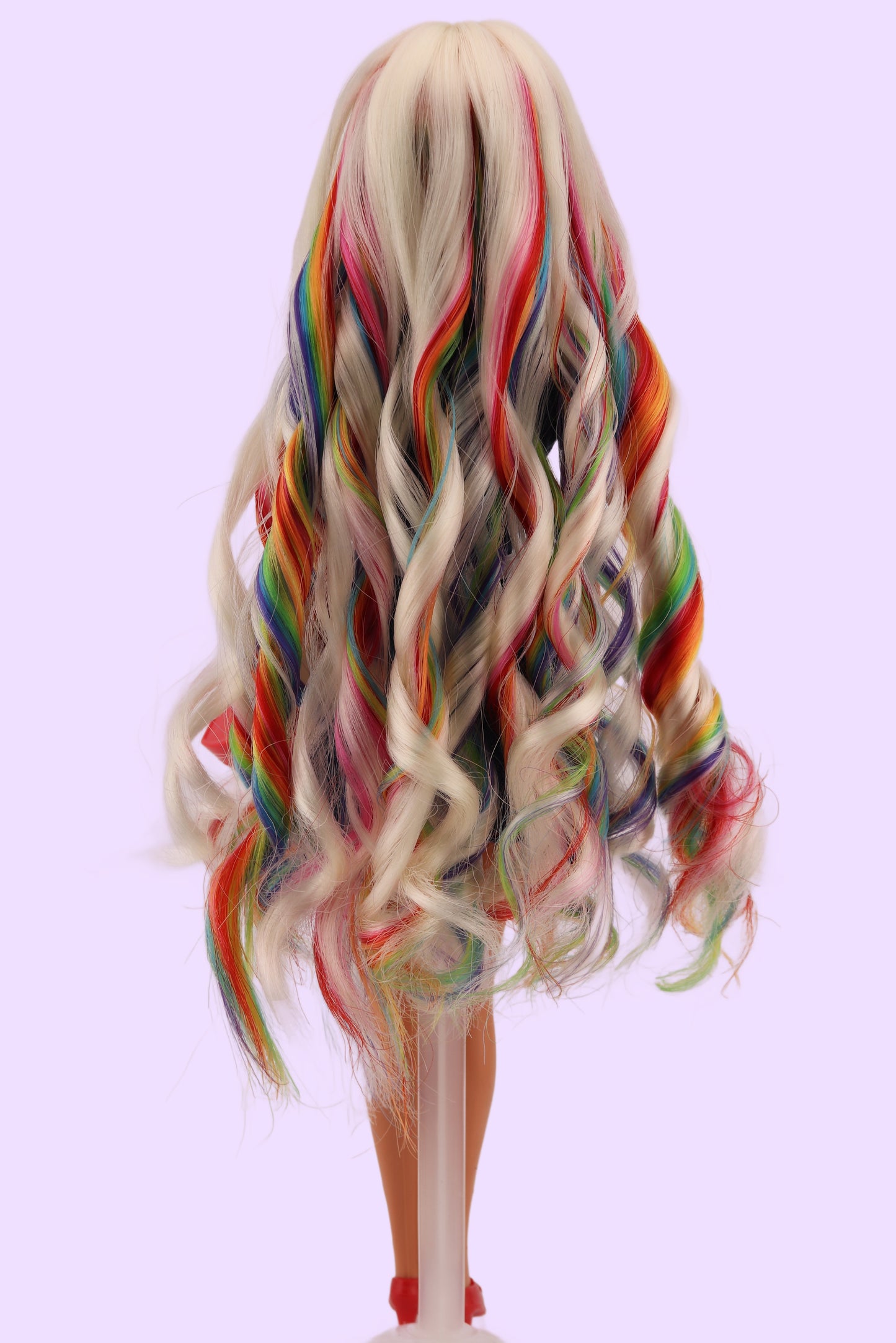 Custom Platinum Barbie with Peek-A-Boo Rainbow Hair