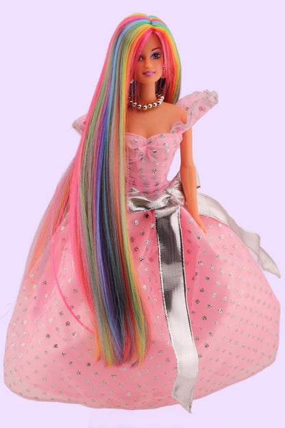Pastel Rainbow Rerooted Teresa Barbie