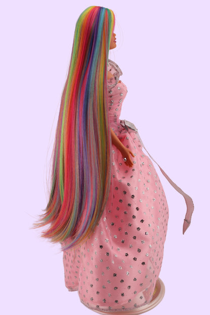 Pastel Rainbow Rerooted Teresa Barbie