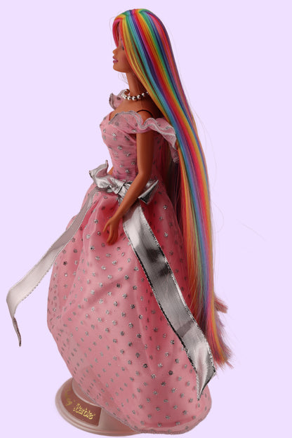 Pastel Rainbow Rerooted Teresa Barbie