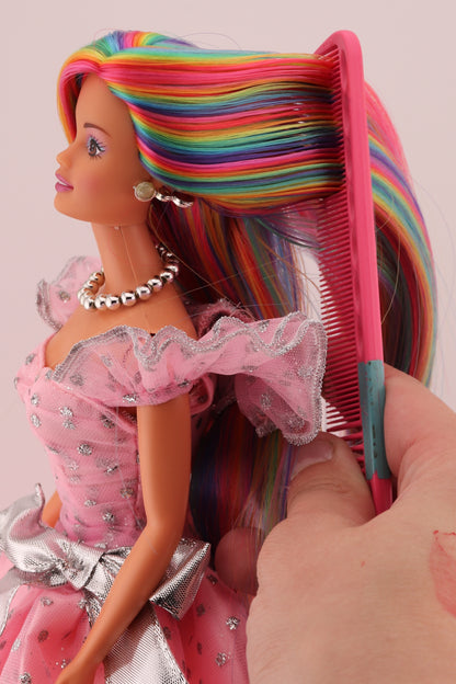 Pastel Rainbow Rerooted Teresa Barbie