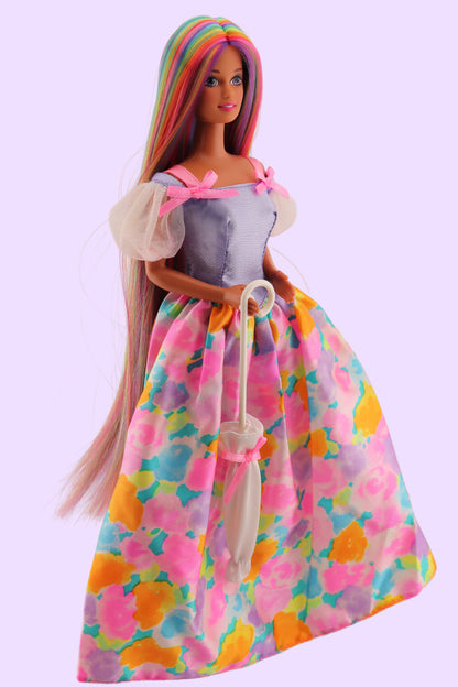Custom Rerooted Pastel Rainbow Teresa Barbie