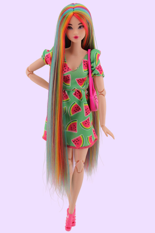 Rainbow Rerooted Odile Barbie