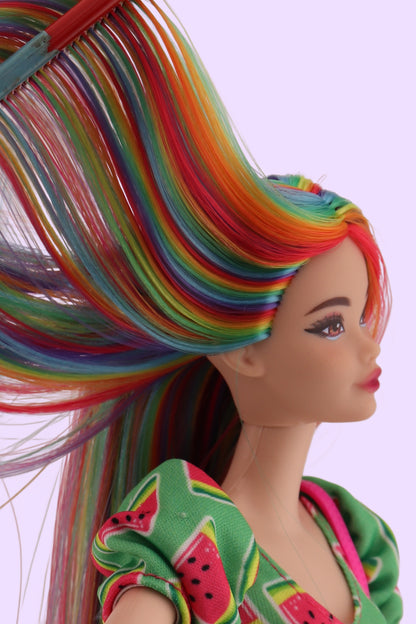 Rainbow Rerooted Odile Barbie