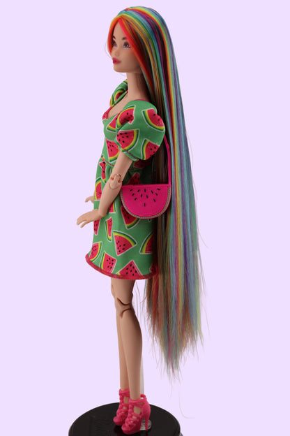 Rainbow Rerooted Odile Barbie