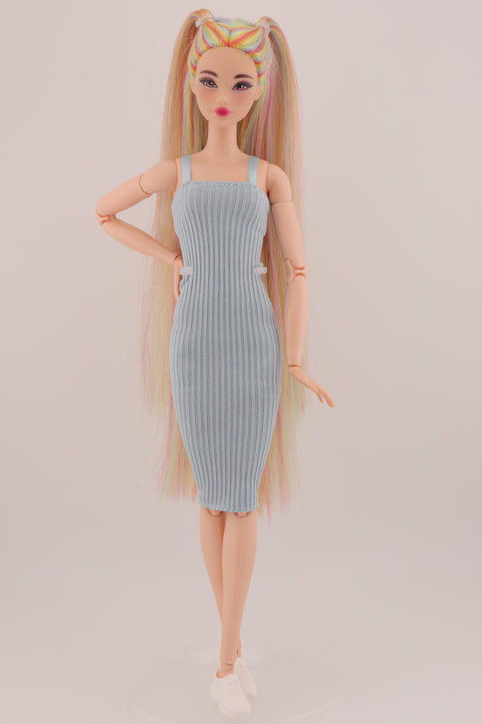 Ethereal Pastel Rainbow Hair Odile Barbie Reroot (2)