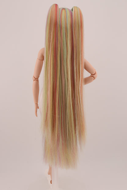 Ethereal Pastel Rainbow Hair Odile Barbie Reroot