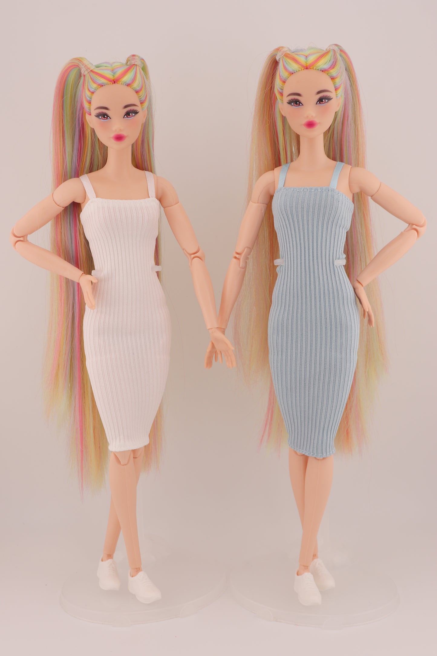 Ethereal Pastel Rainbow Hair Odile Barbie Reroot