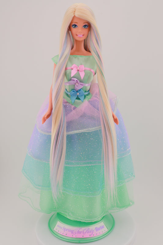 Pastel Hair on Spring Tea Party Avon Barbie Rerooted