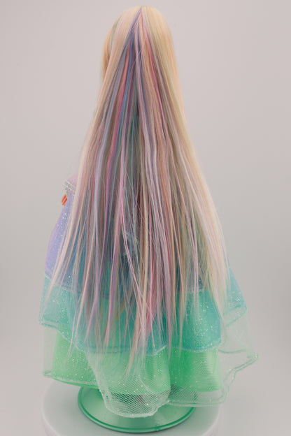 Pastel Hair on Spring Tea Party Avon Barbie Rerooted