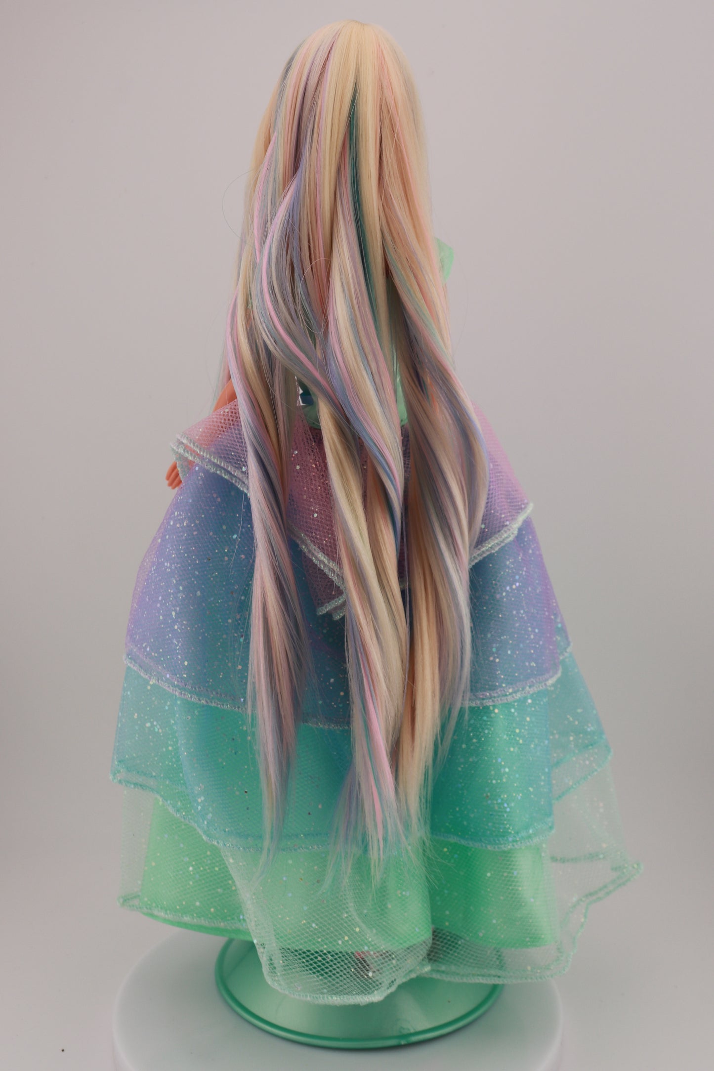 Pastel Hair on Spring Tea Party Avon Barbie Rerooted