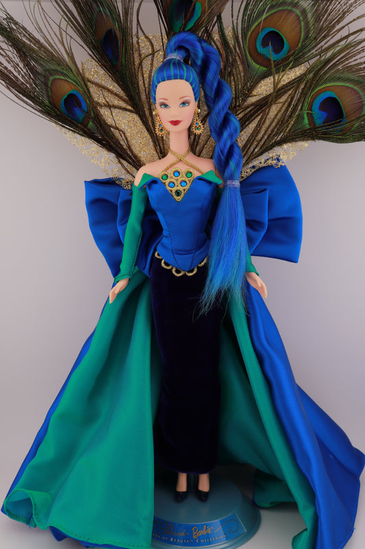 Custom Blue and Turquoise Hair Peacock Barbie