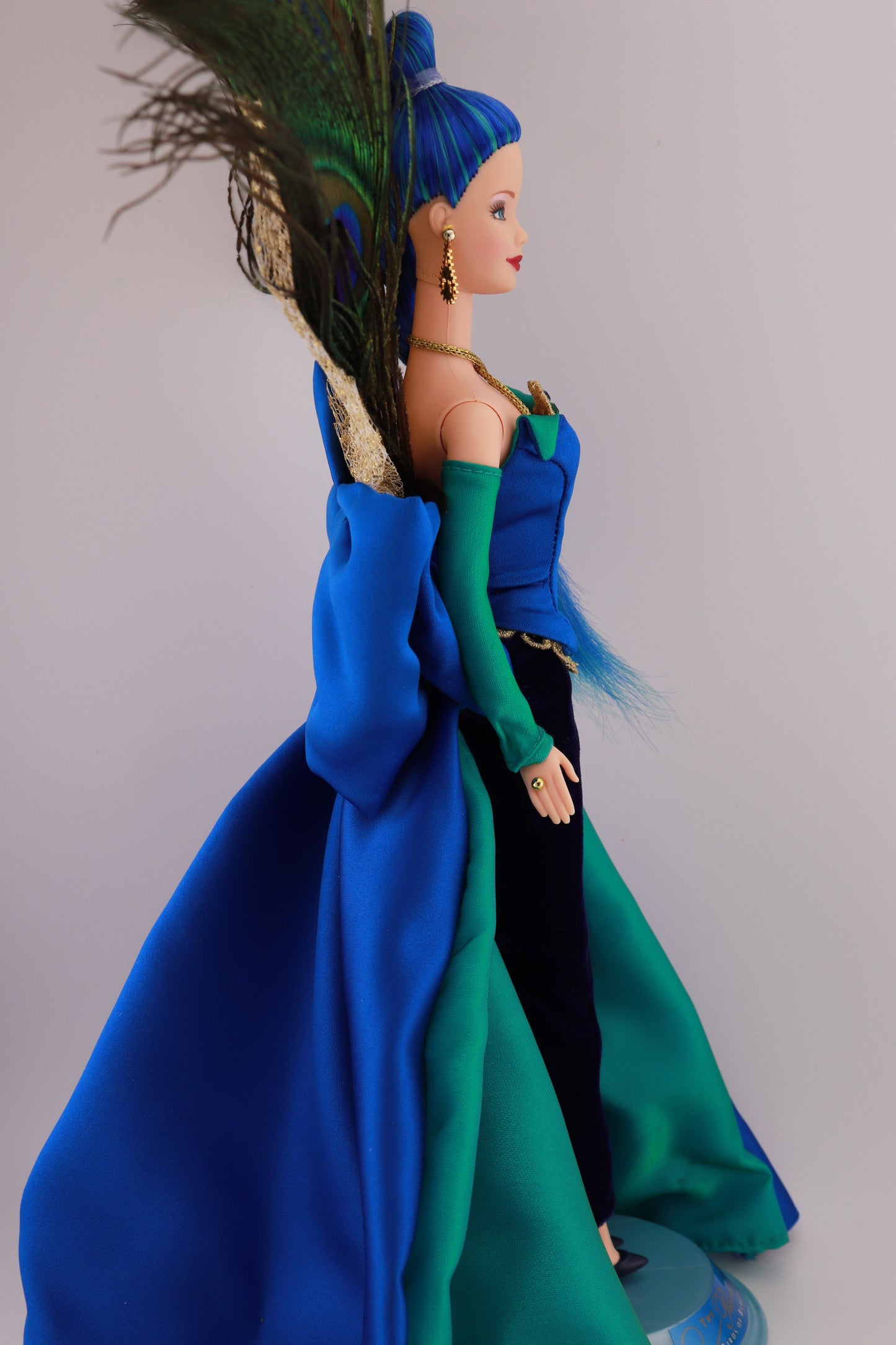 Custom Blue and Turquoise Hair Peacock Barbie