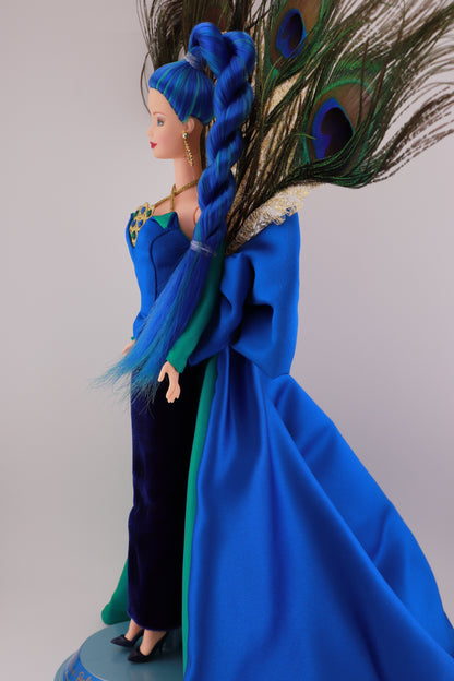 Custom Blue and Turquoise Hair Peacock Barbie