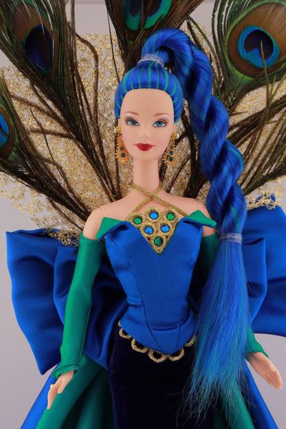 Custom Blue and Turquoise Hair Peacock Barbie