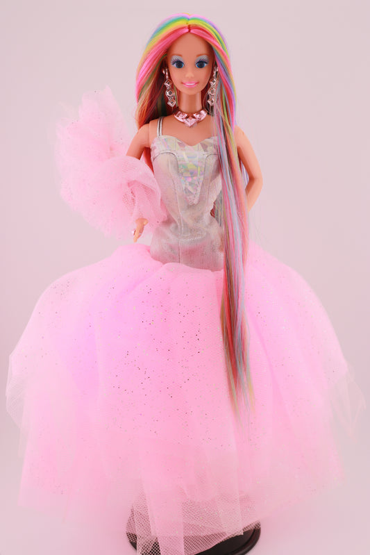 Rainbow Hair Custom Sparkle Eyes Barbie