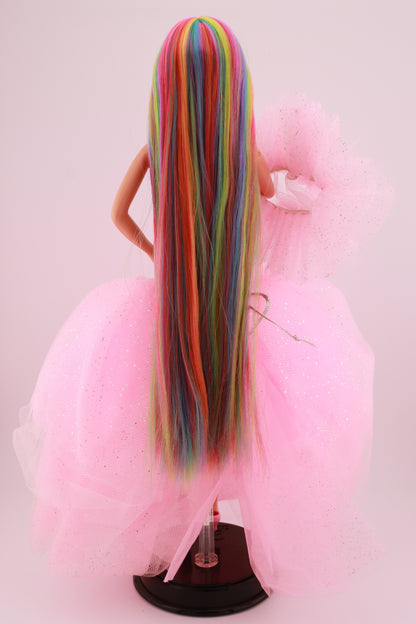 Rainbow Hair Custom Sparkle Eyes Barbie