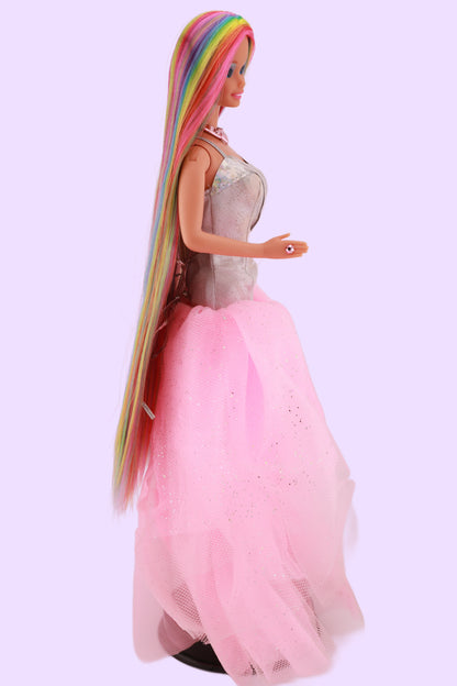 Rainbow Hair Custom Sparkle Eyes Barbie