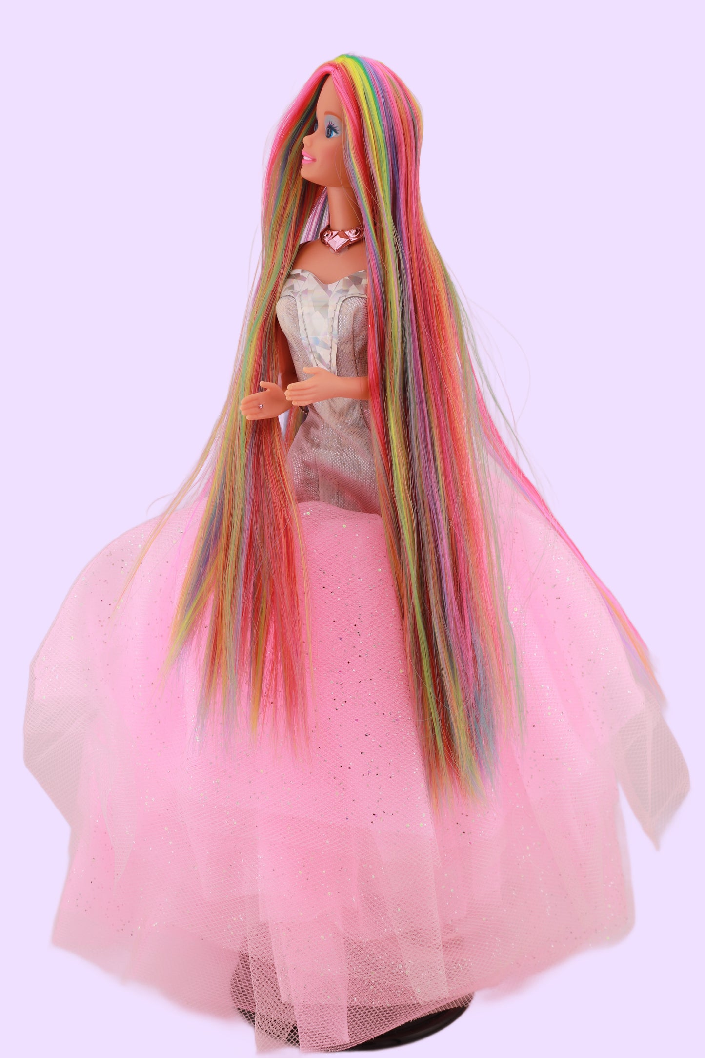 Rainbow Hair Custom Sparkle Eyes Barbie