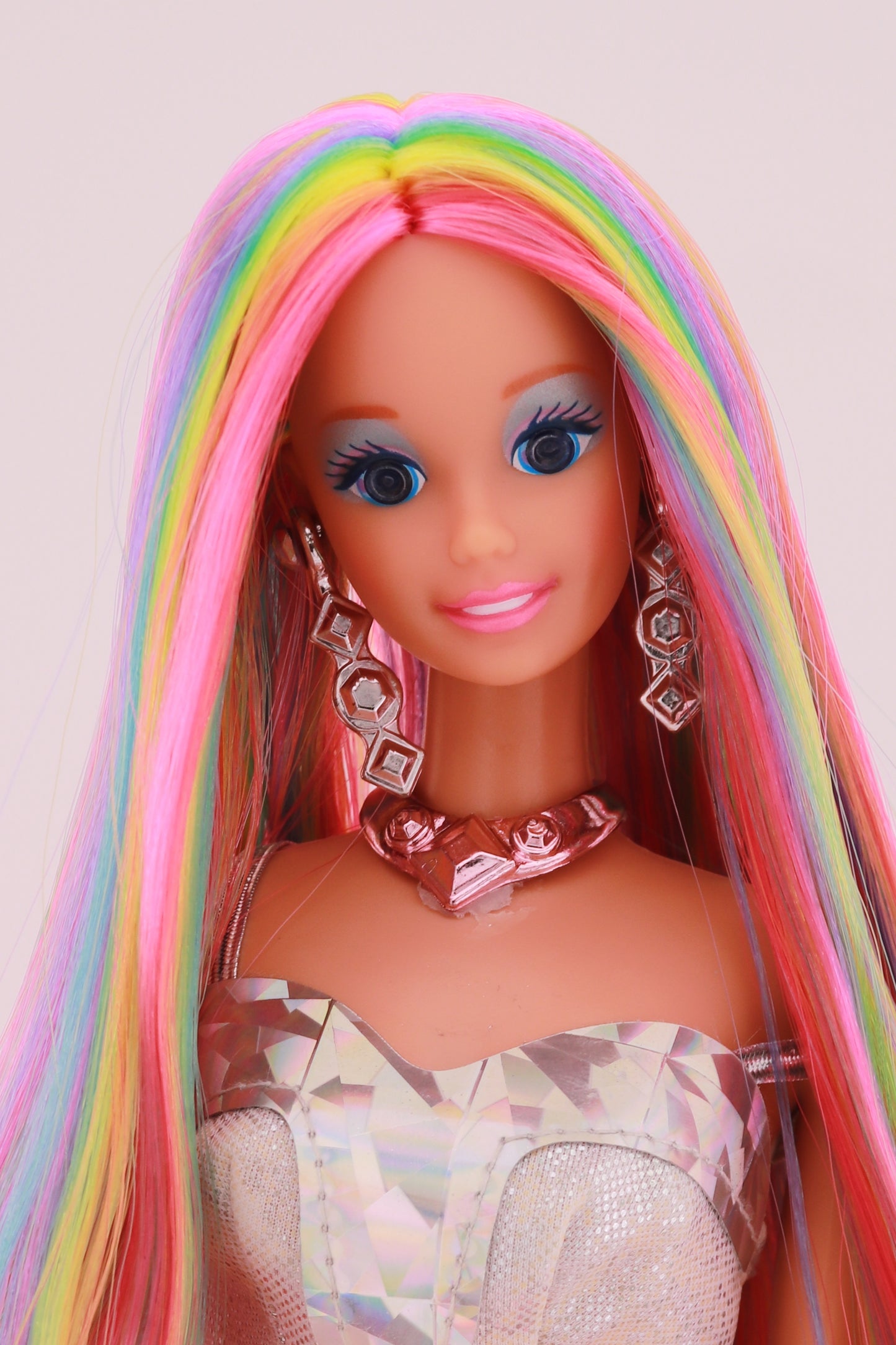 Rainbow Hair Custom Sparkle Eyes Barbie