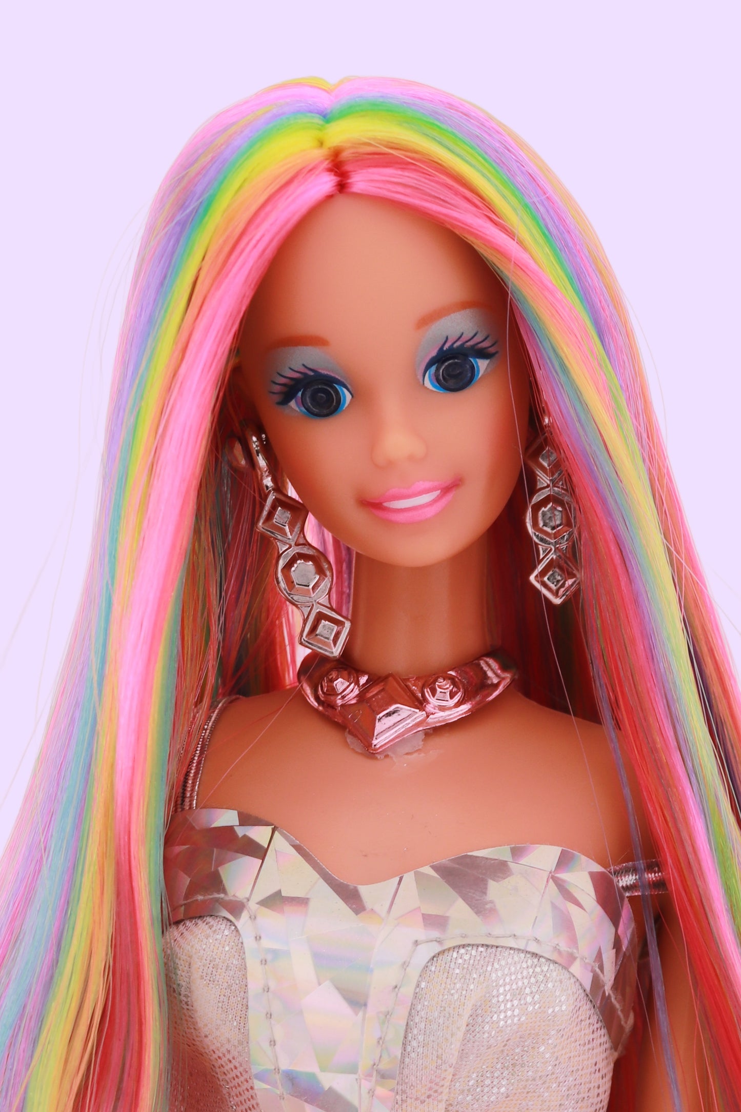 Rainbow Hair Custom Sparkle Eyes Barbie